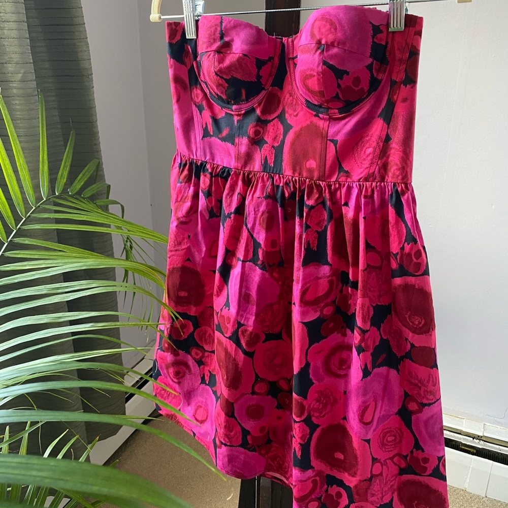 Pink bustier mini dress prom and formal